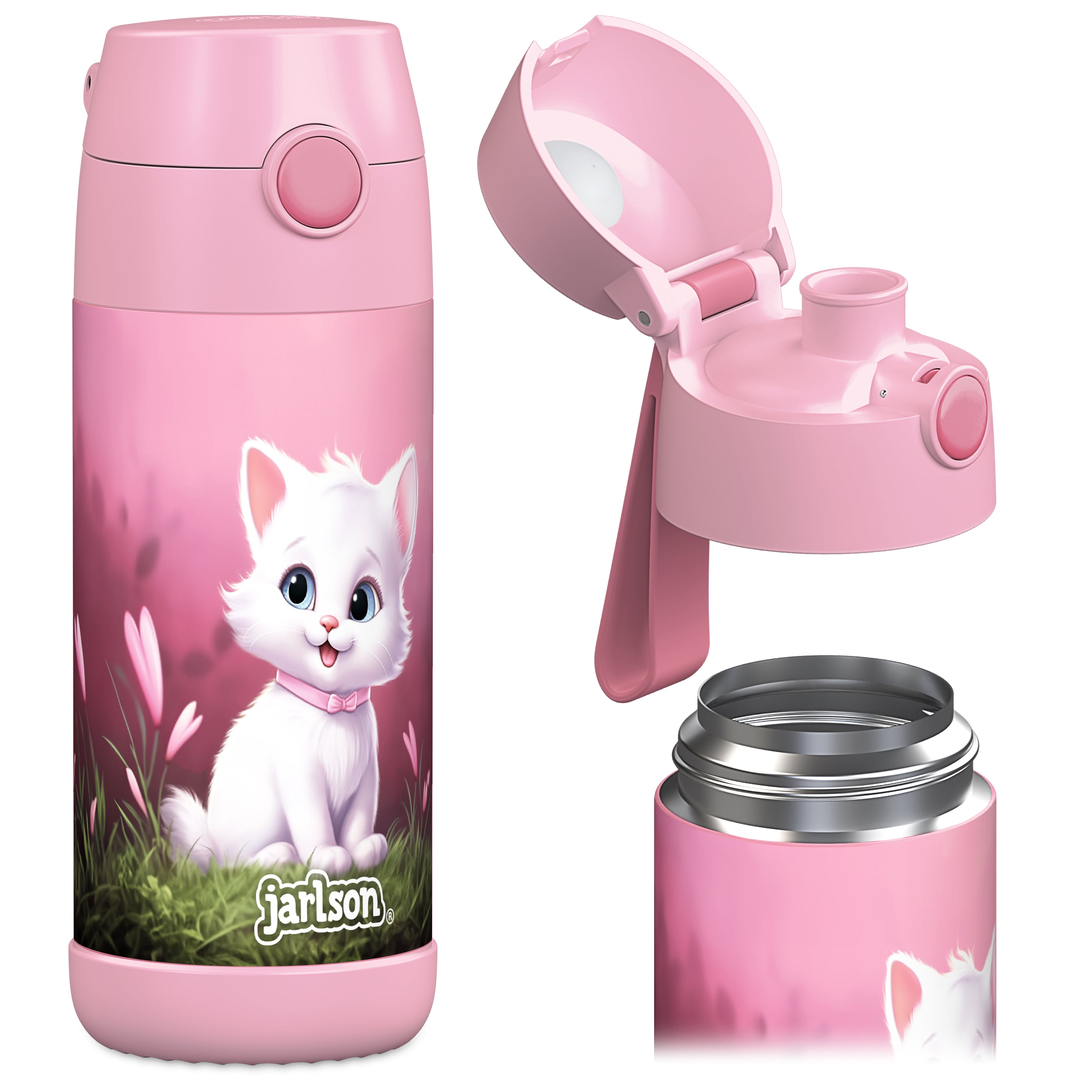 MALI Trinkflasche Edelstahl für Kinder mit Trinkausguss