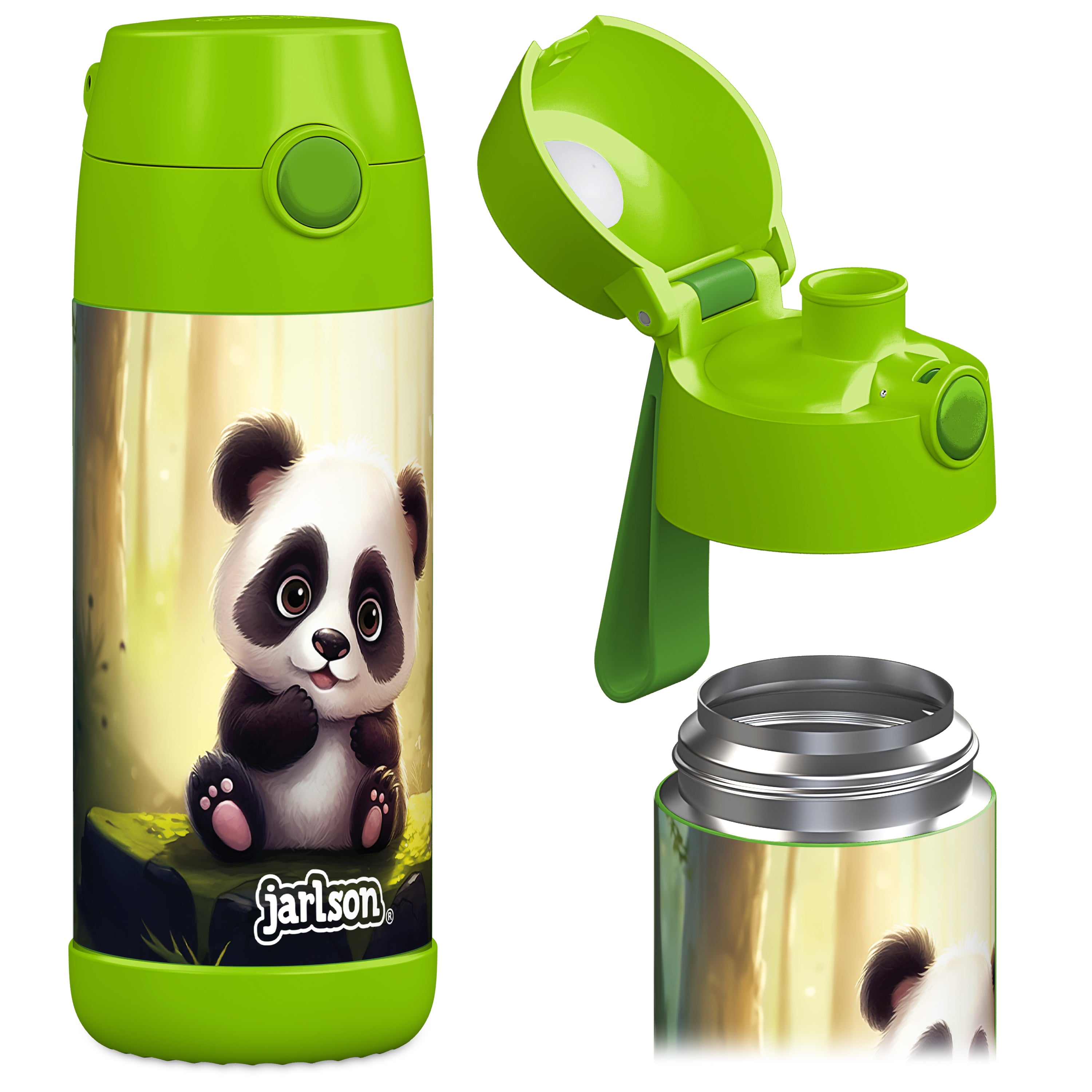 MALI Trinkflasche Edelstahl für Kinder mit Trinkausguss