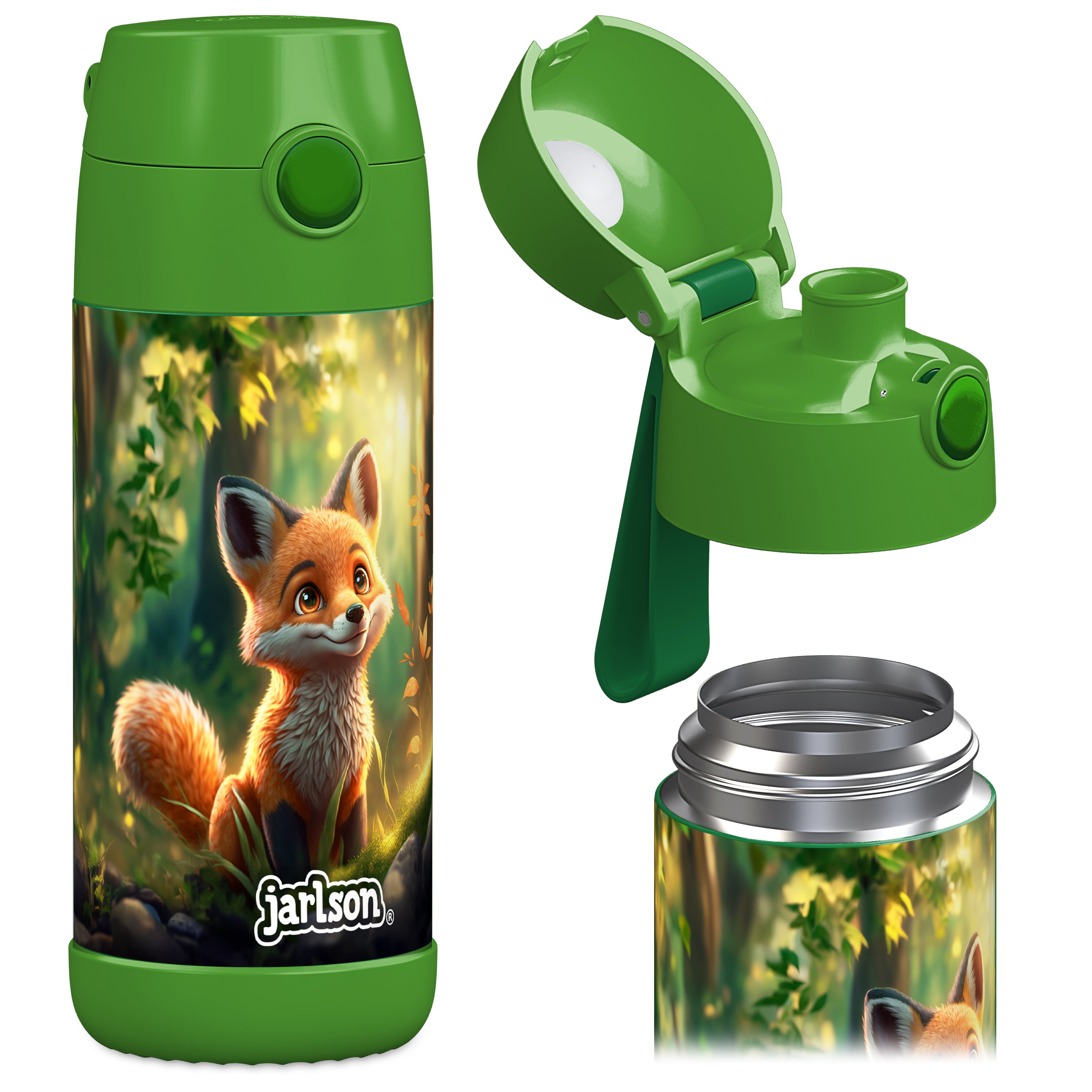 MALI Trinkflasche Edelstahl für Kinder mit Trinkausguss