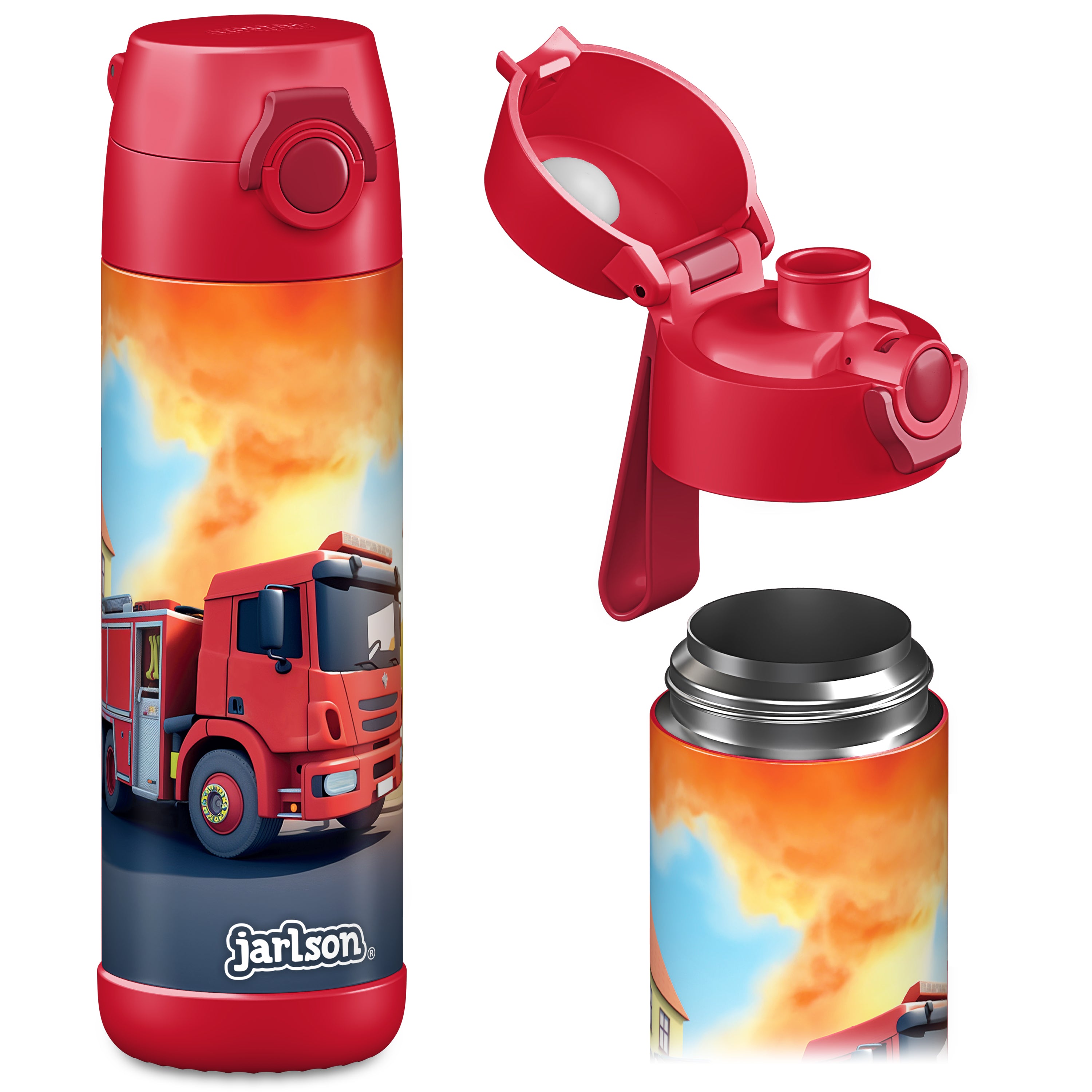 MALI Trinkflasche Edelstahl für Kinder mit Trinkausguss