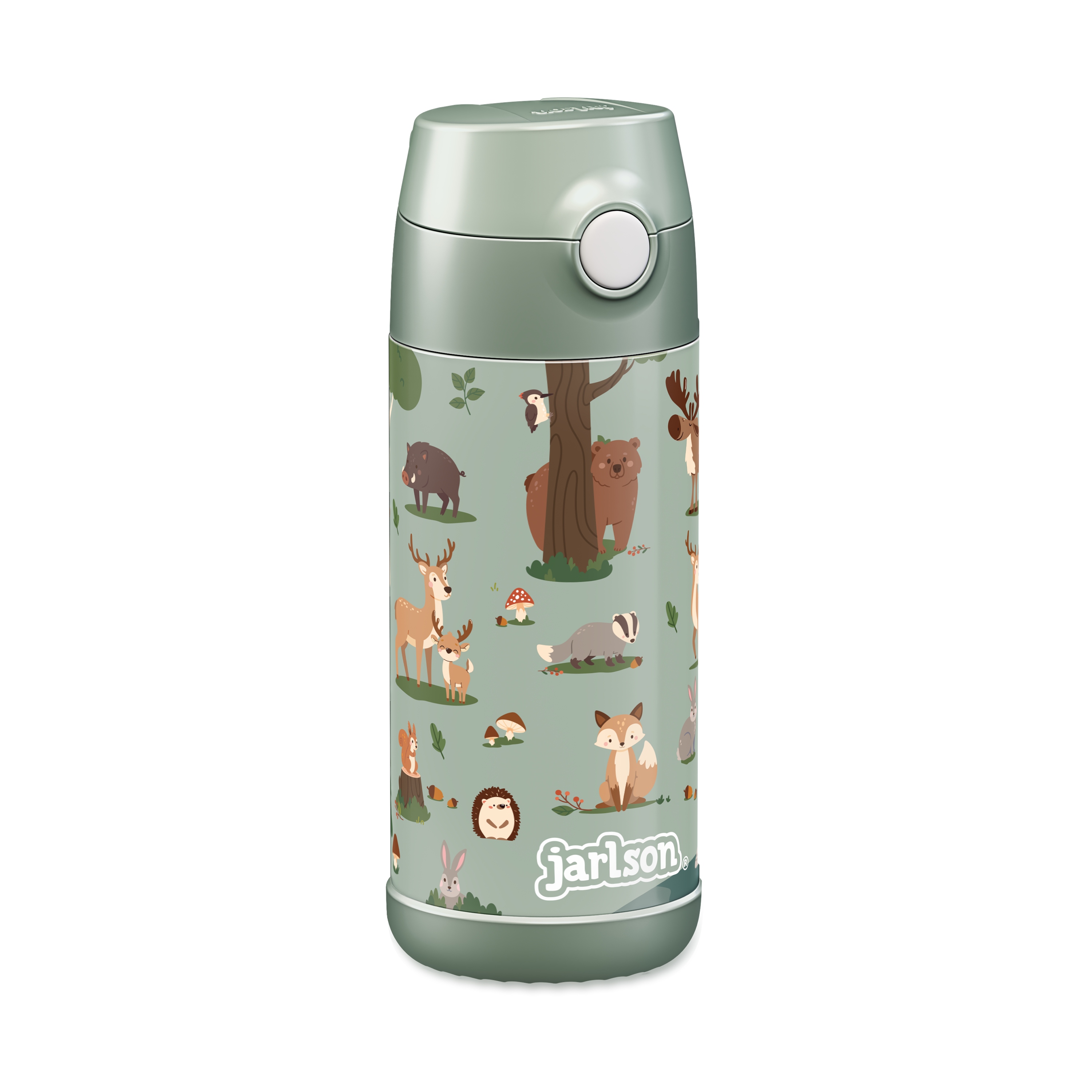 CHARLI Trinkflasche Edelstahl für Kinder mit Strohhalm