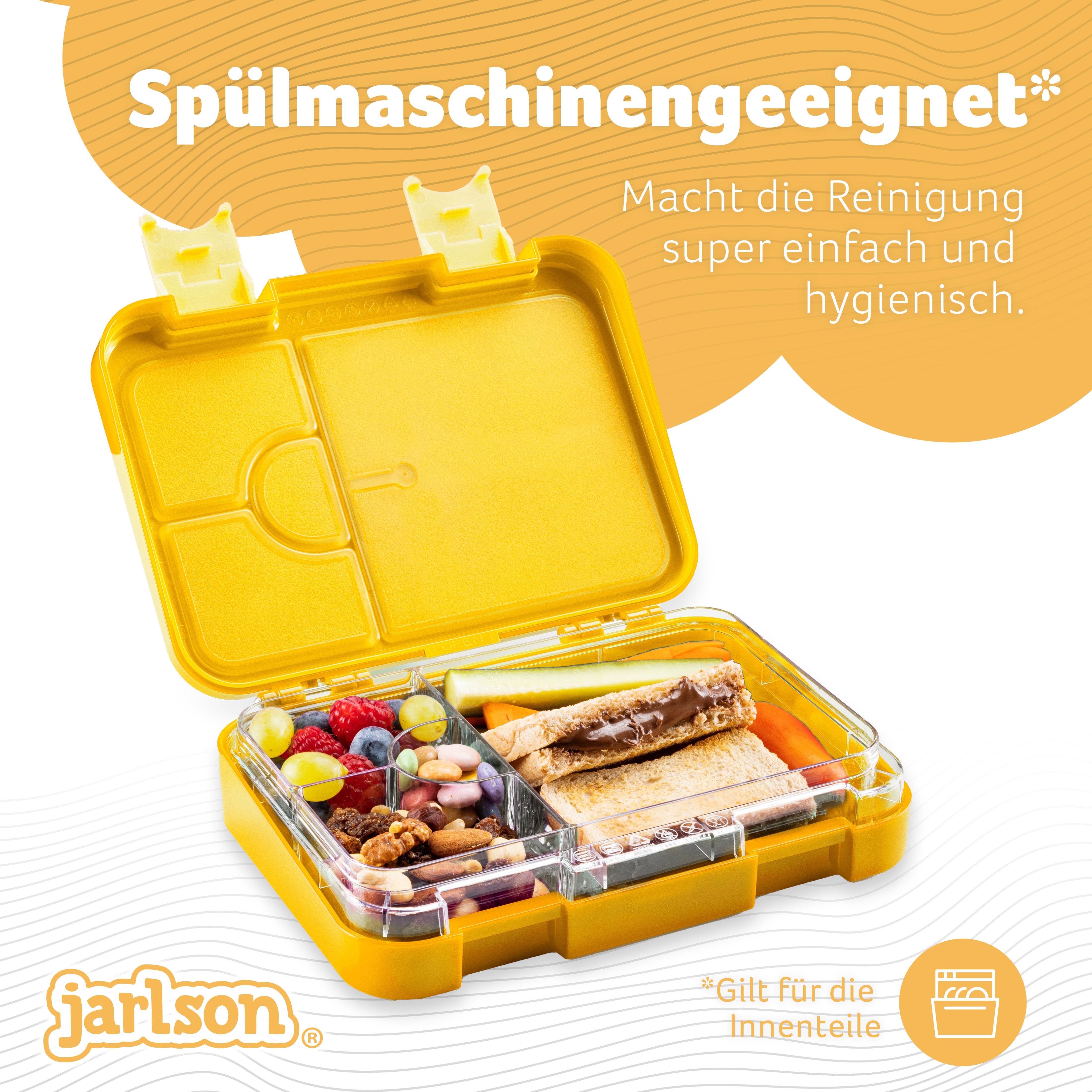 TONI Brotdose für Kinder mit 6 Fächern - Bento Box auslaufsicher