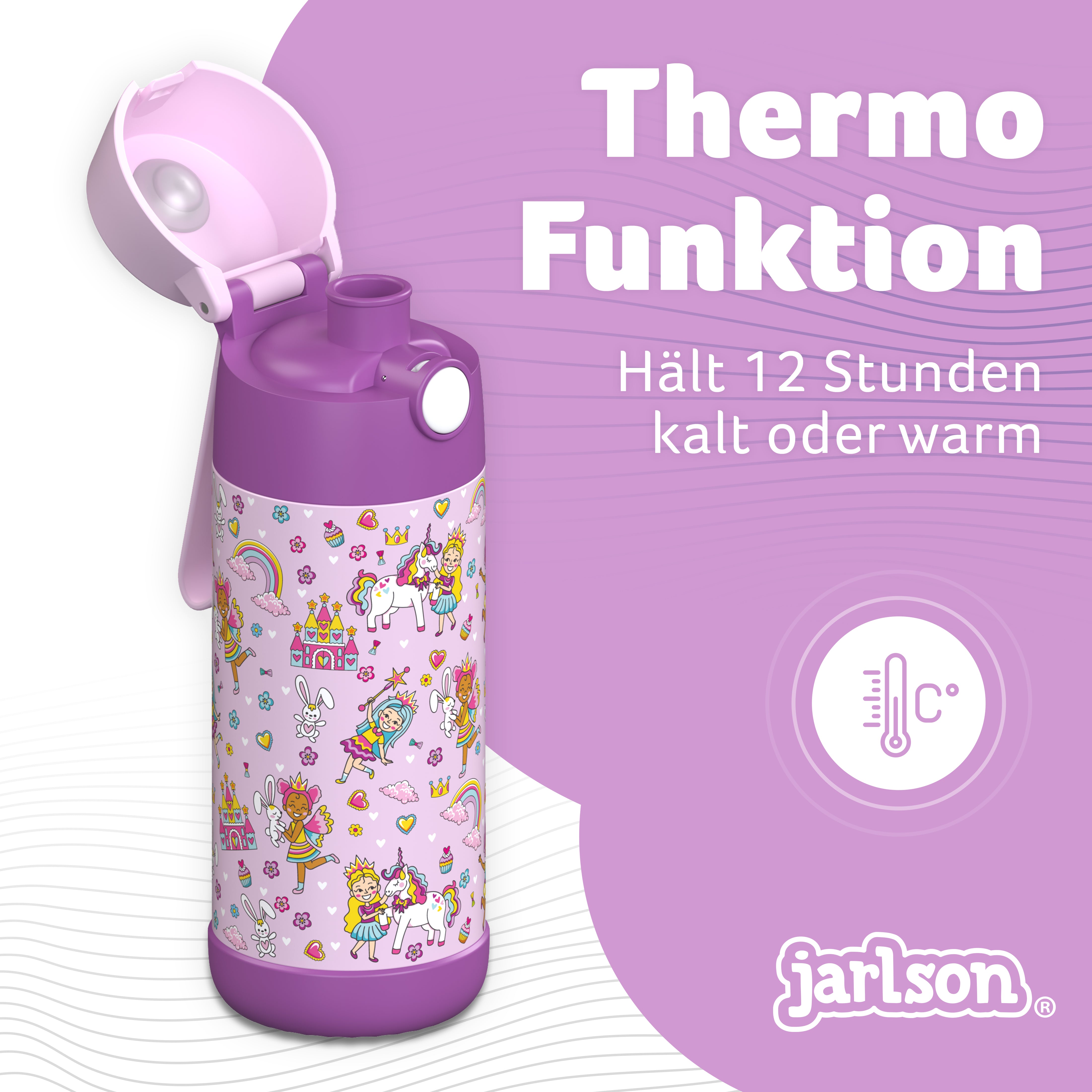 MALI Trinkflasche Edelstahl für Kinder mit Trinkausguss