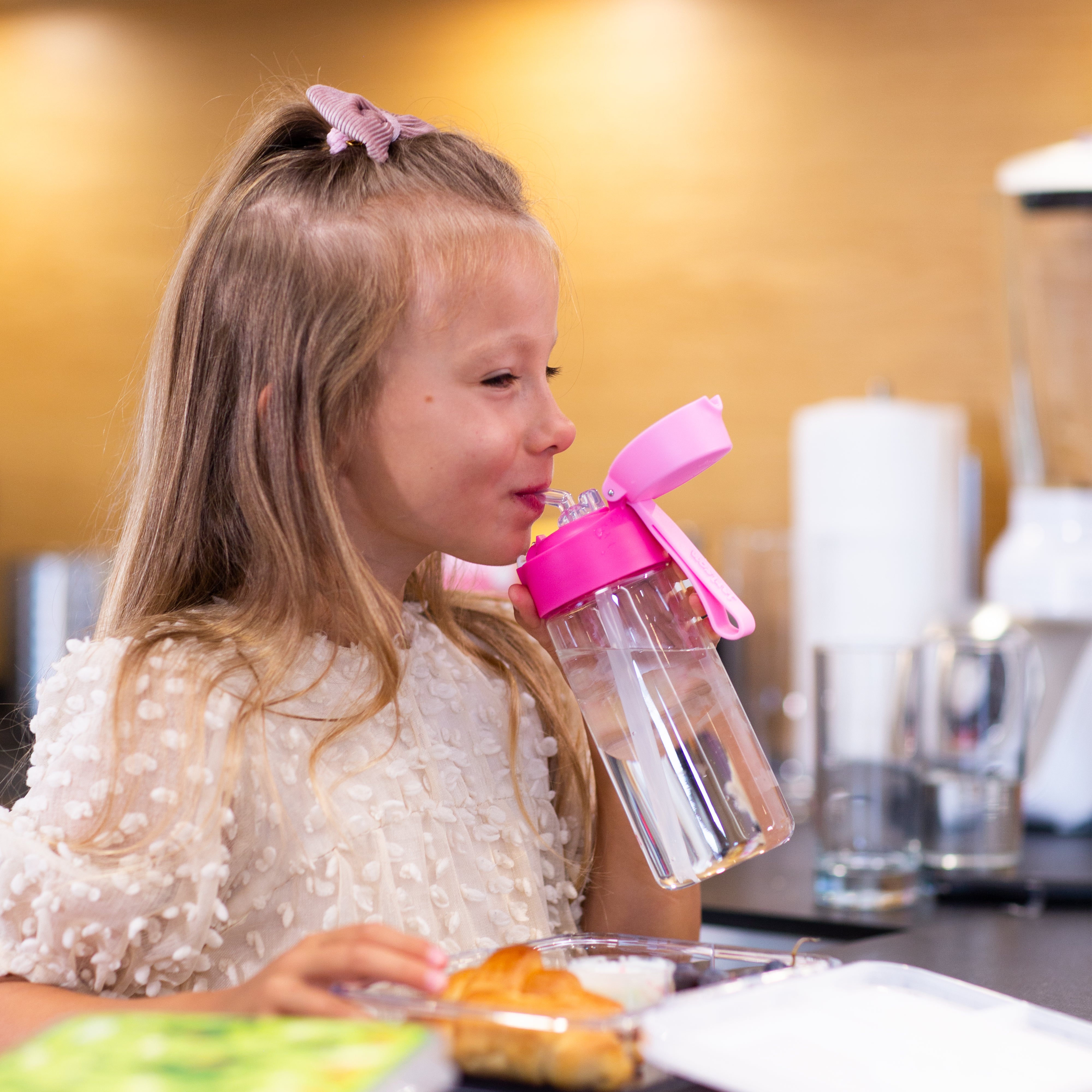 EMI Trinkflasche Tritan für Kinder mit Strohhalm 500ml