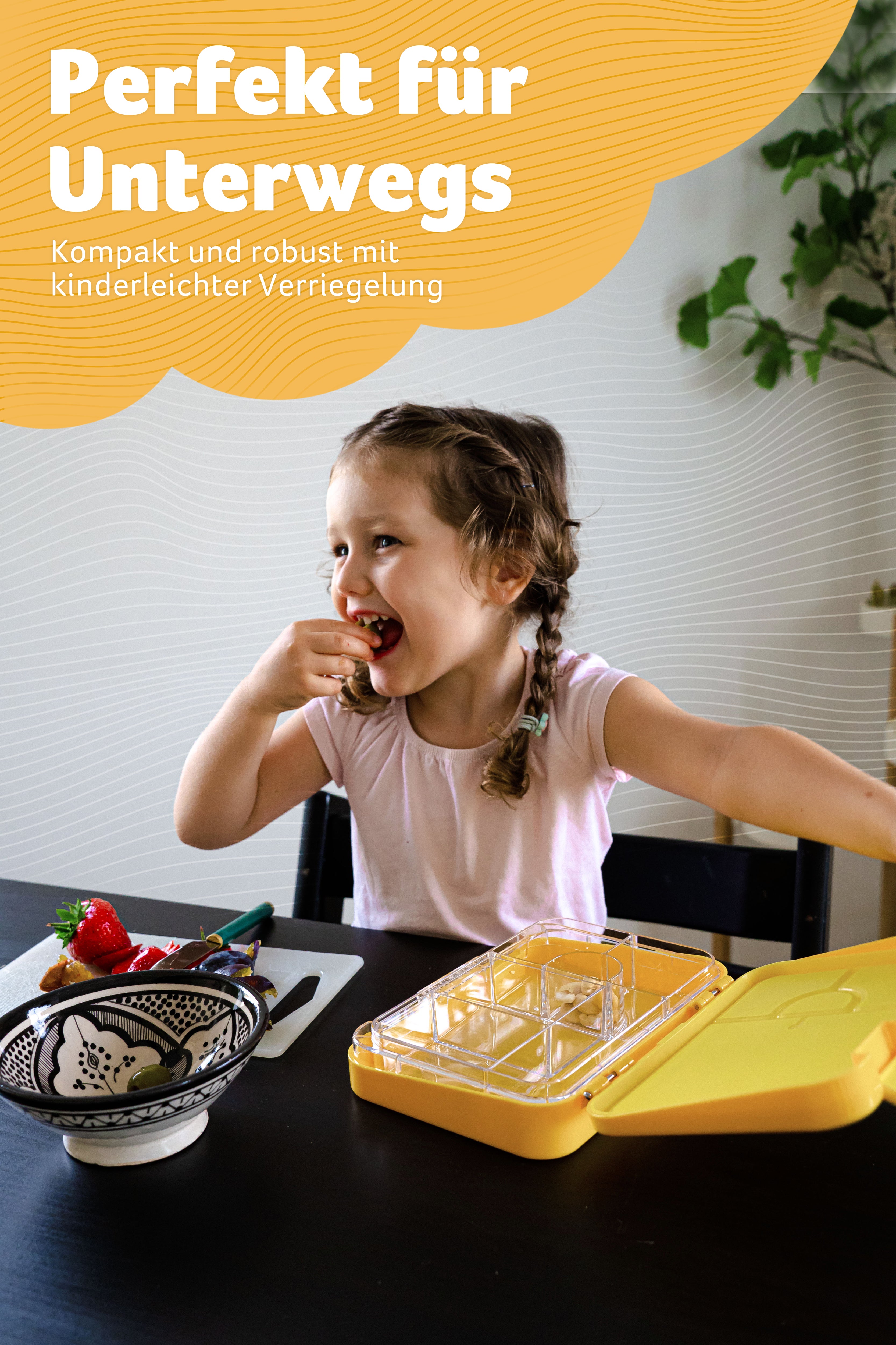 TONI Brotdose für Kinder mit 6 Fächern - Bento Box auslaufsicher