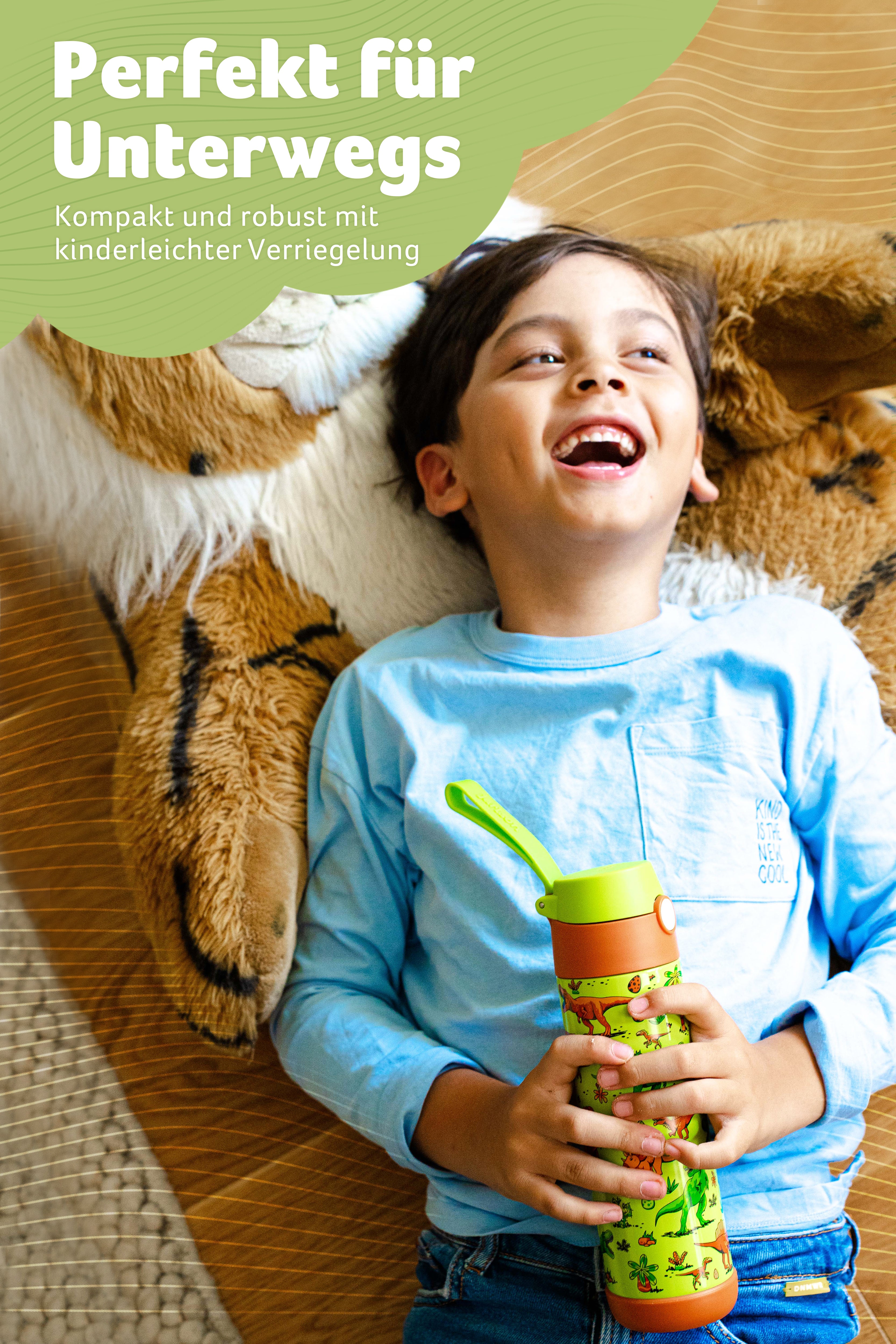 MALI Trinkflasche Edelstahl für Kinder mit Trinkausguss