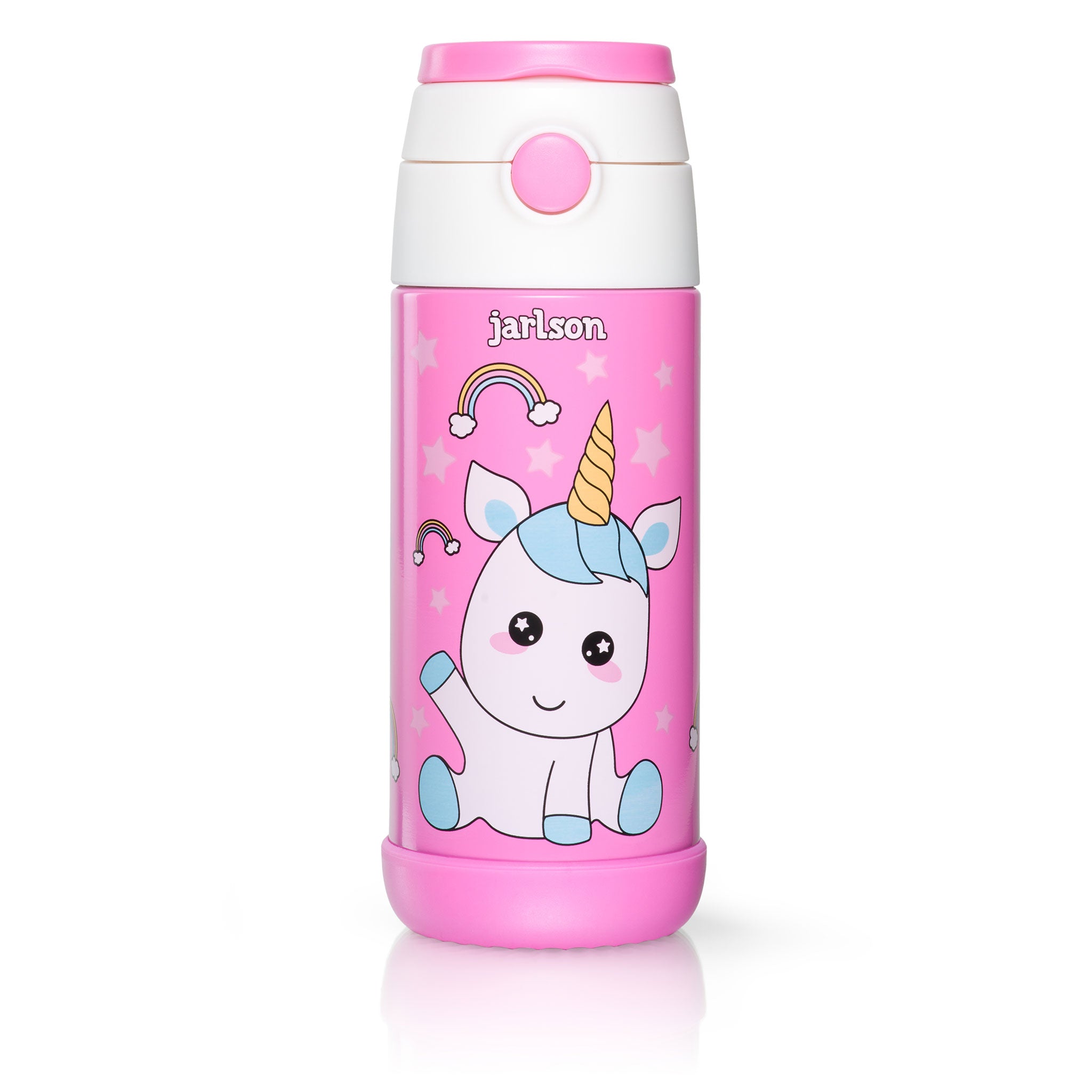 CHARLI Trinkflasche Edelstahl für Kinder mit Strohhalm