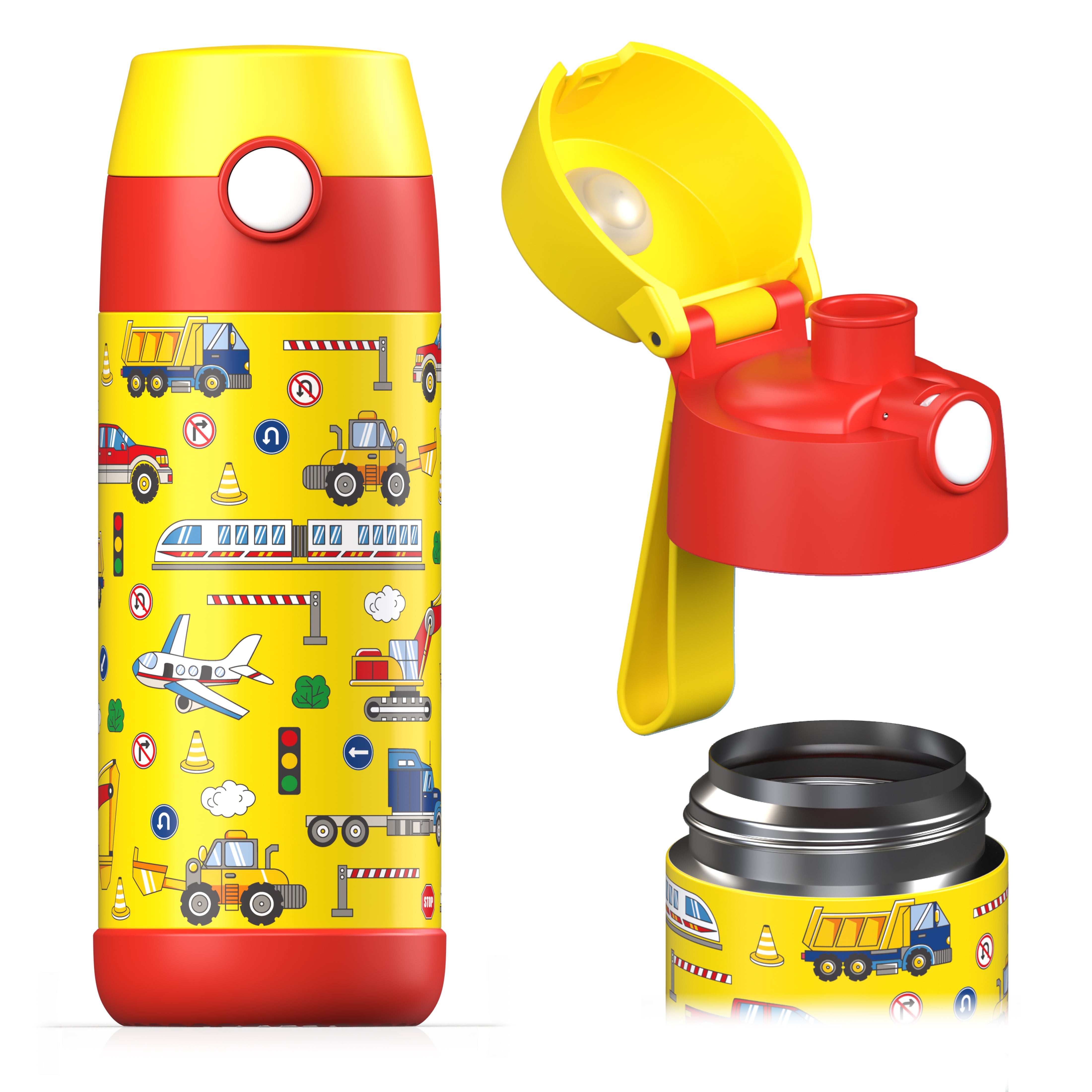 MALI Trinkflasche Edelstahl für Kinder mit Trinkausguss