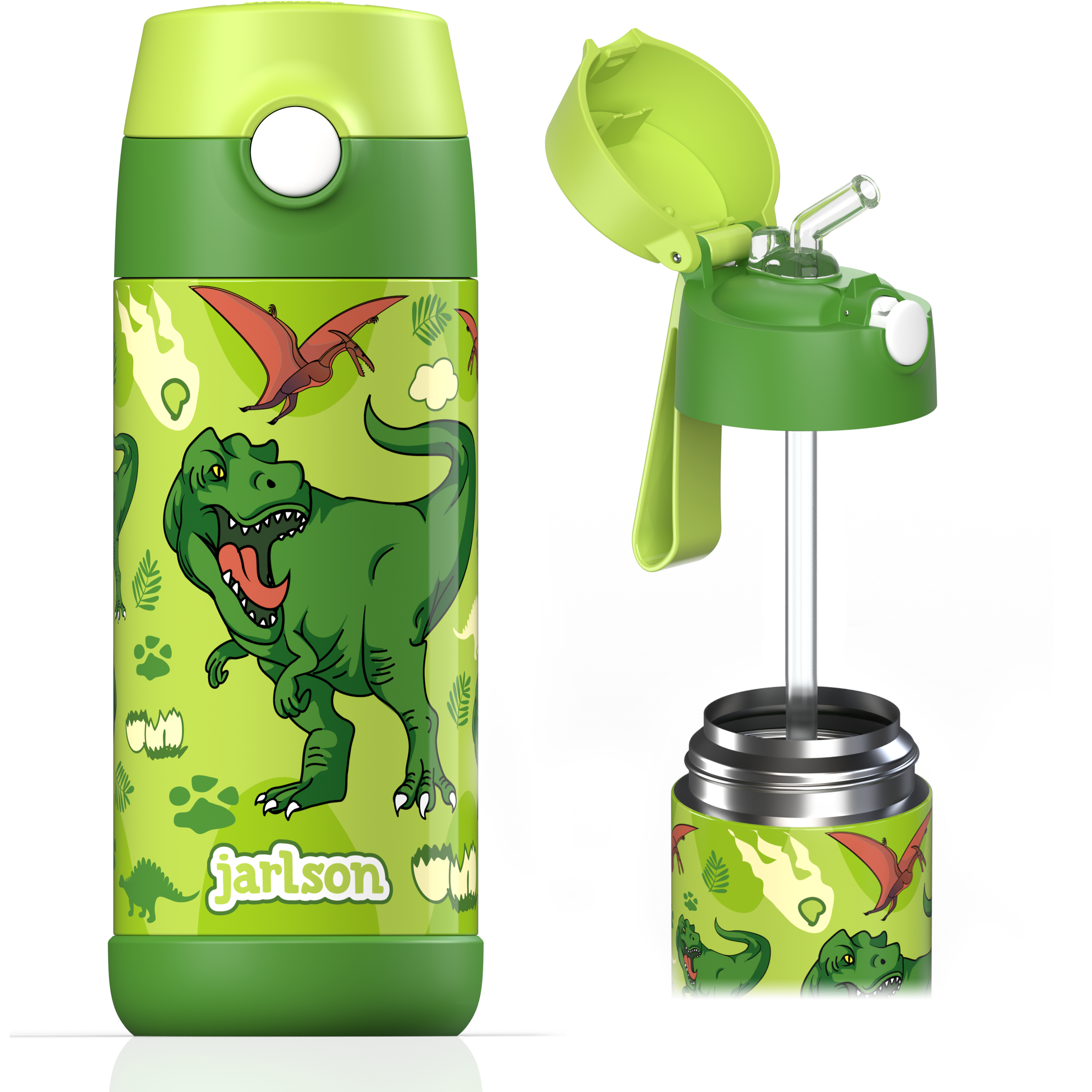 CHARLI Kinder-Trinkflasche mit Strohhalm – Edelstahl, BPA-frei