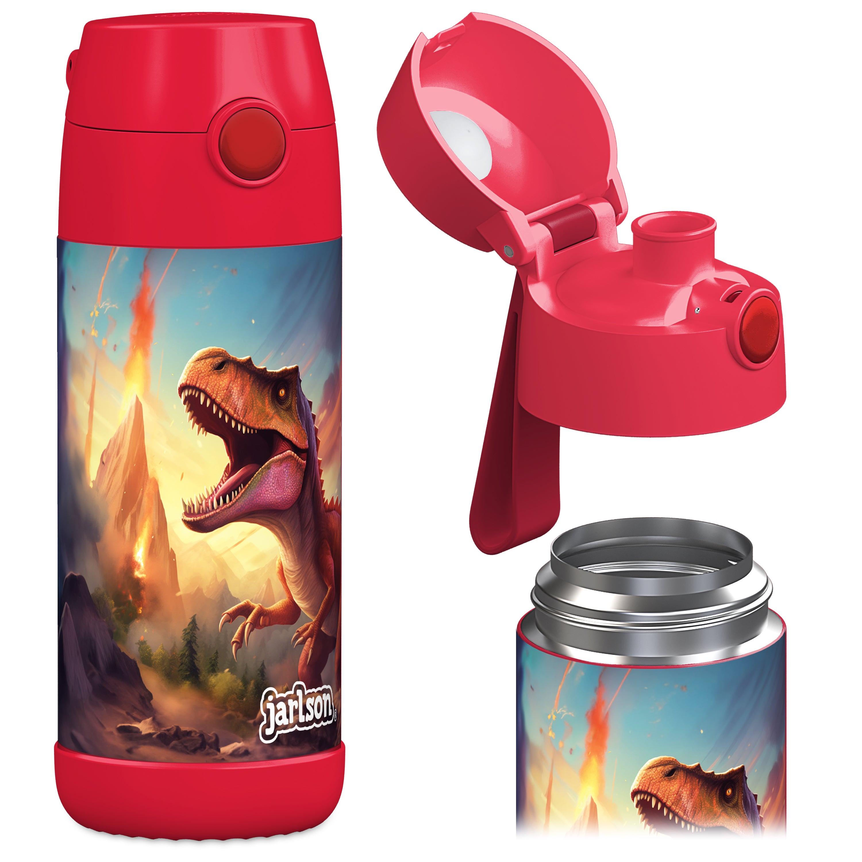 MALI Trinkflasche Edelstahl für Kinder mit Trinkausguss