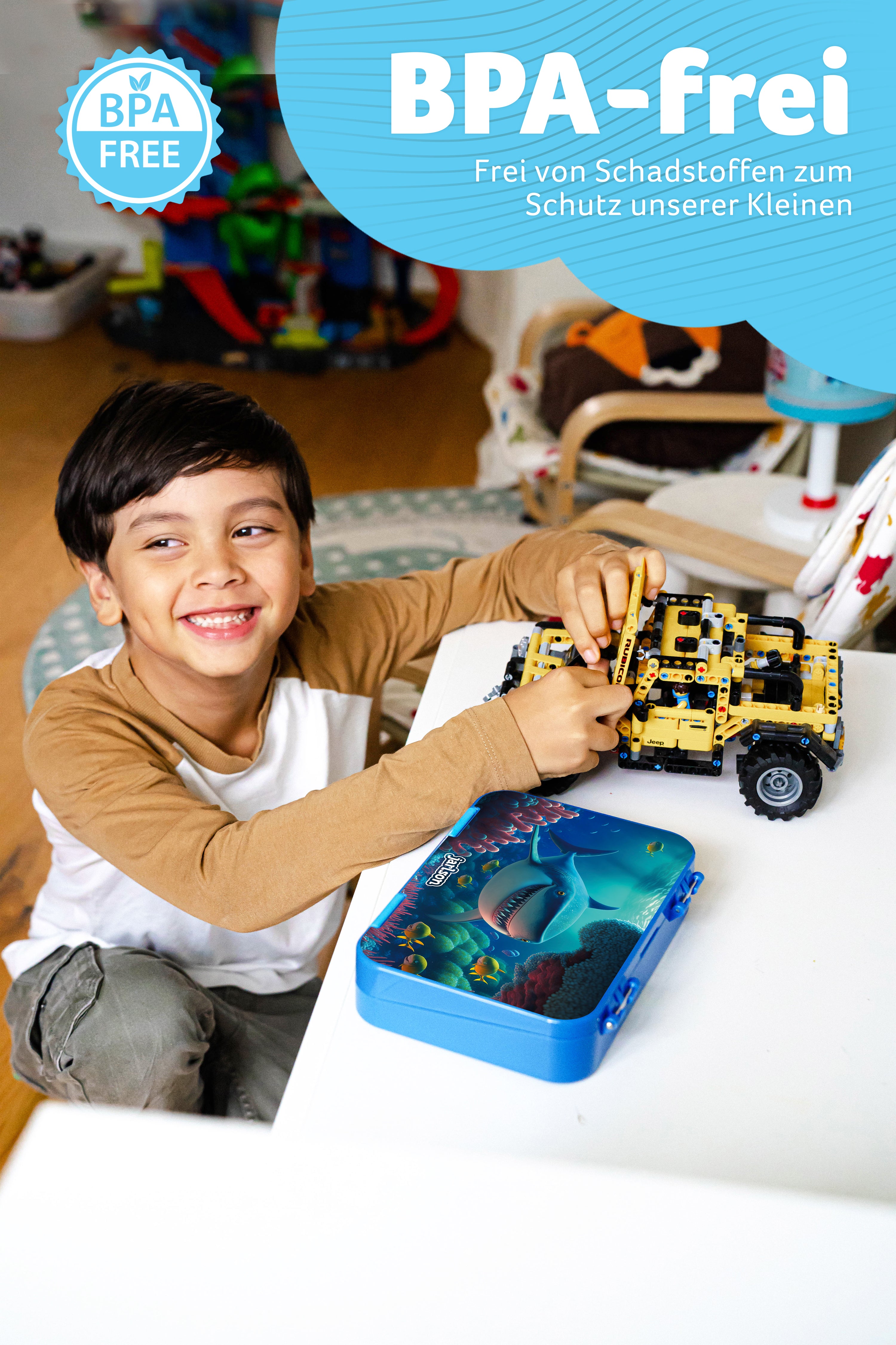 TONI Brotdose für Kinder mit 6 Fächern - Bento Box auslaufsicher