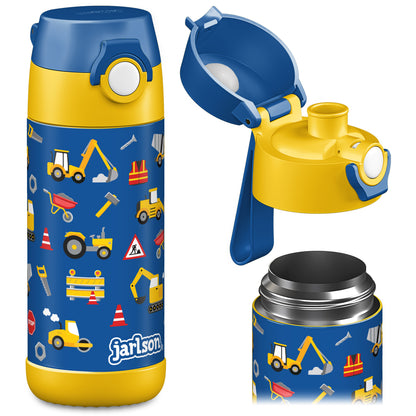 MALI Trinkflasche Edelstahl für Kinder mit Trinkausguss