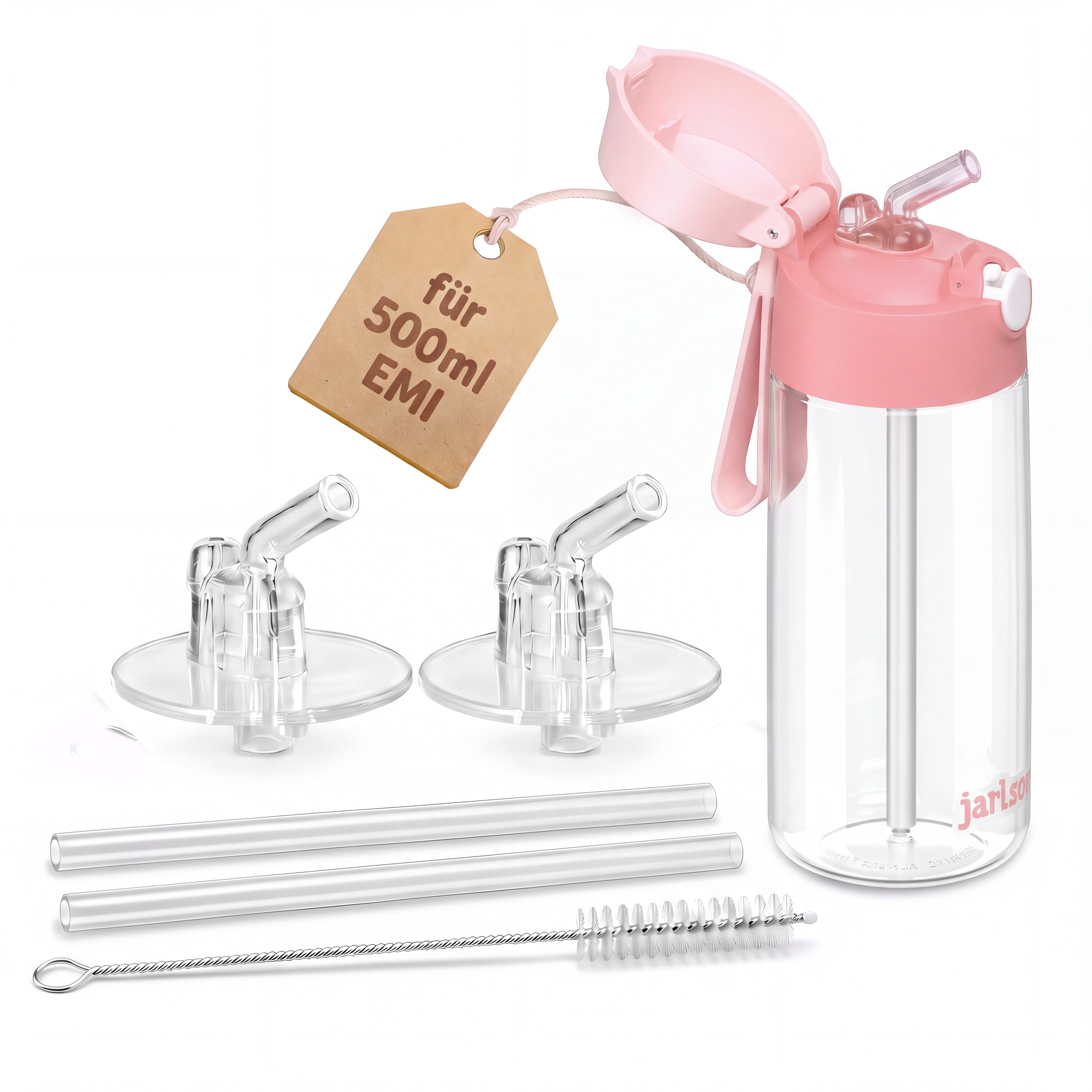 EMI Straw Set / Silicone Mouthpiece (Set of 2) incl. Cleaning Brush