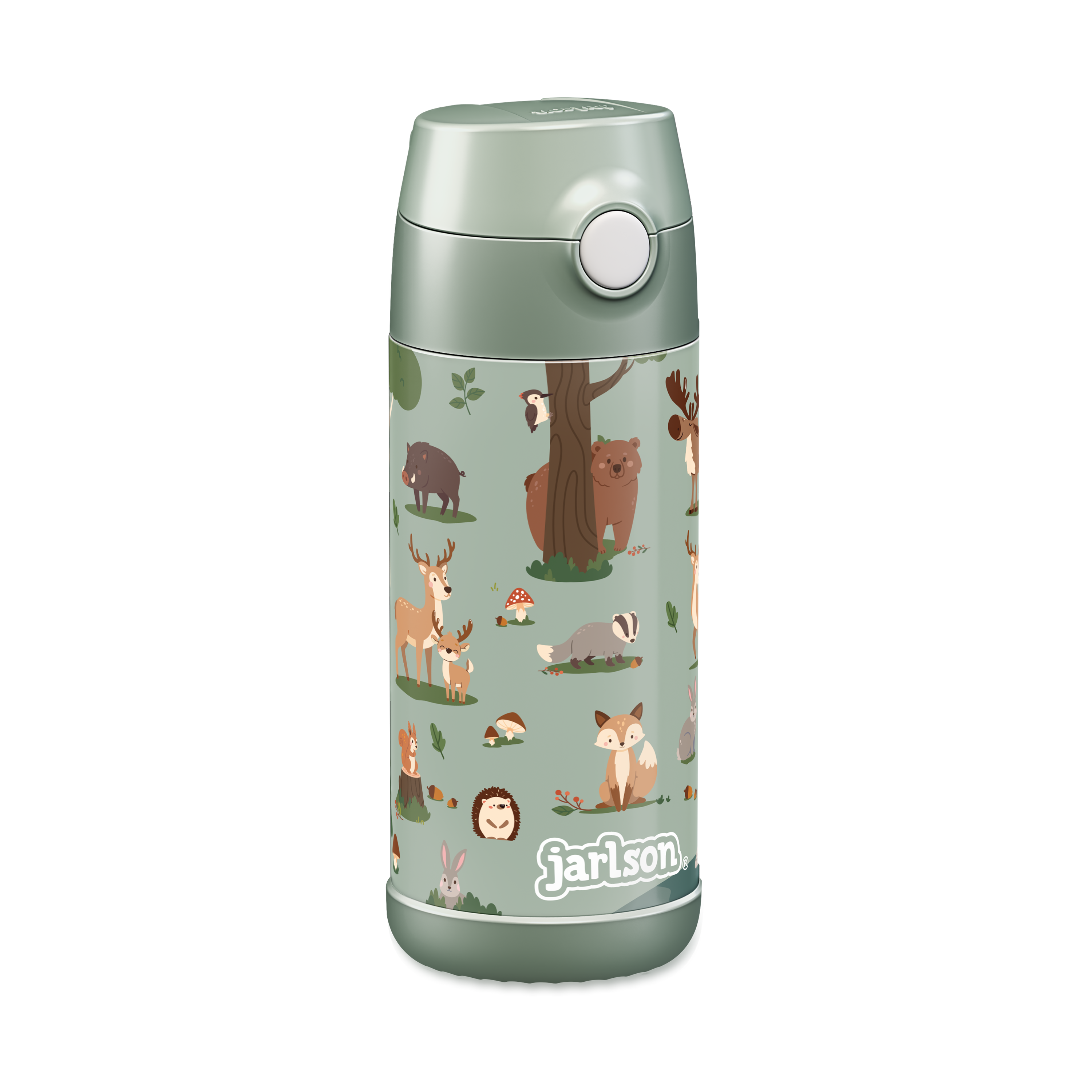 CHARLI Trinkflasche Edelstahl für Kinder mit Strohhalm