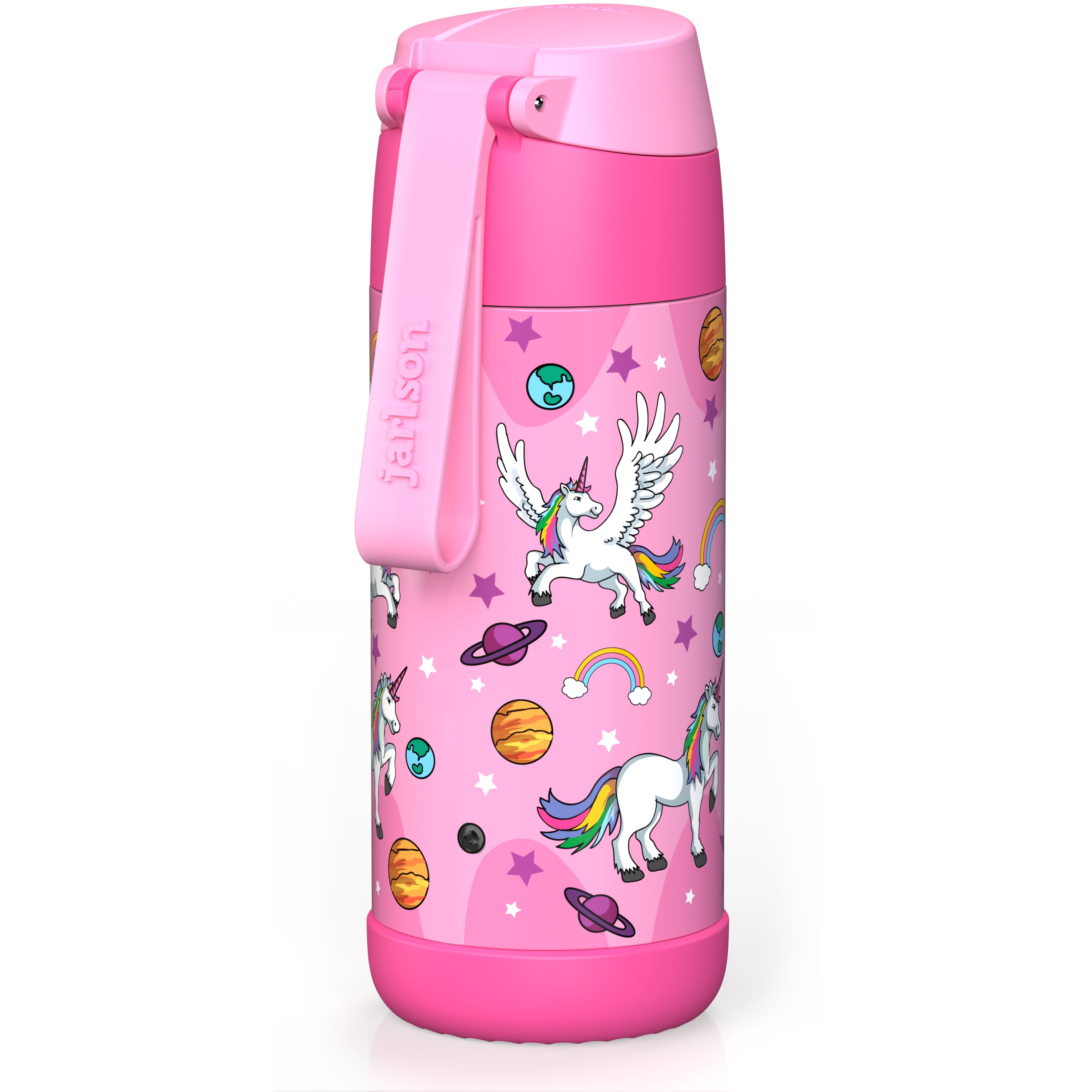 CHARLI Trinkflasche Edelstahl für Kinder mit Strohhalm