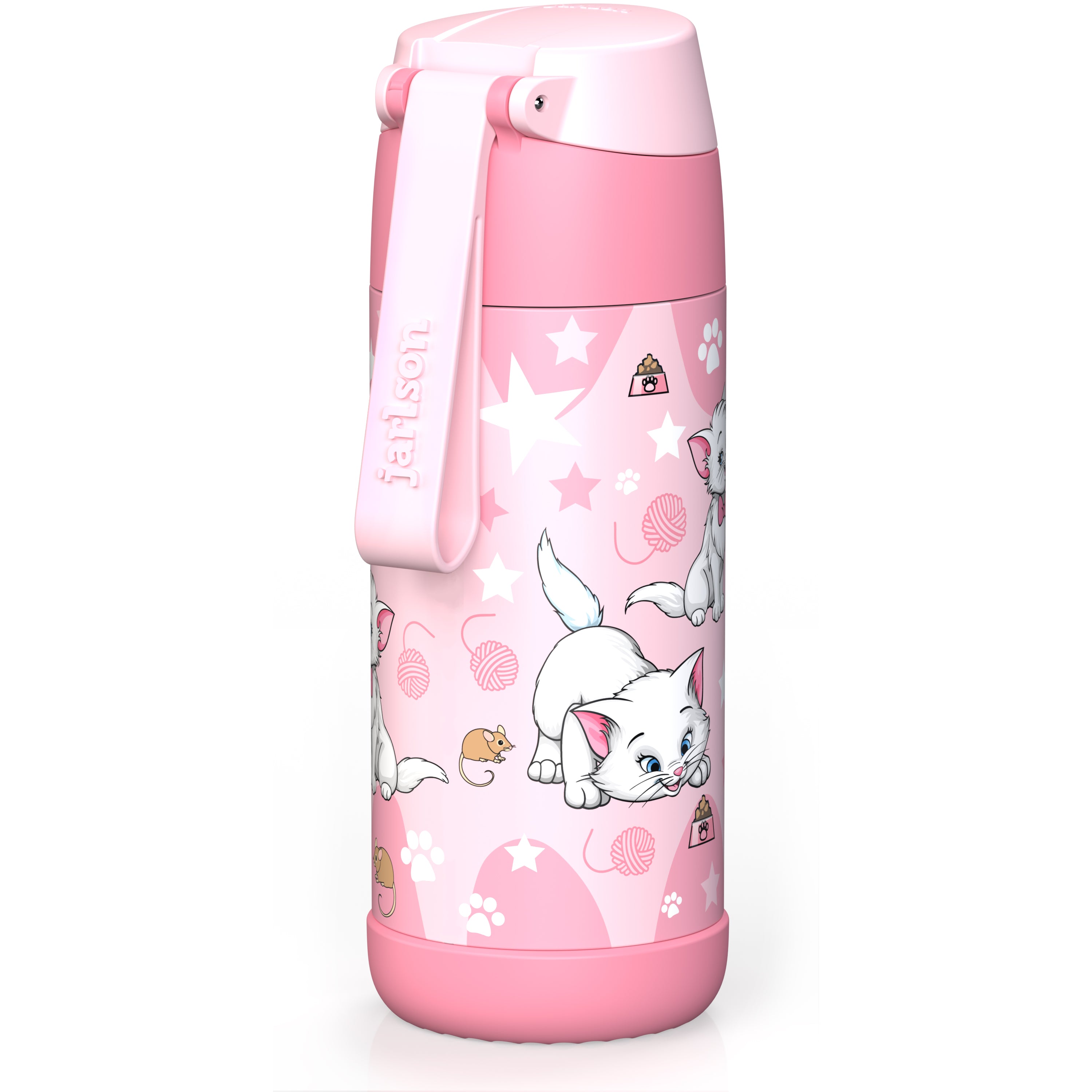 CHARLI Trinkflasche Edelstahl für Kinder mit Strohhalm