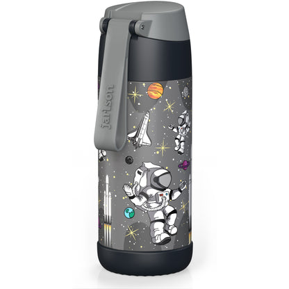 CHARLI Trinkflasche Edelstahl für Kinder mit Strohhalm