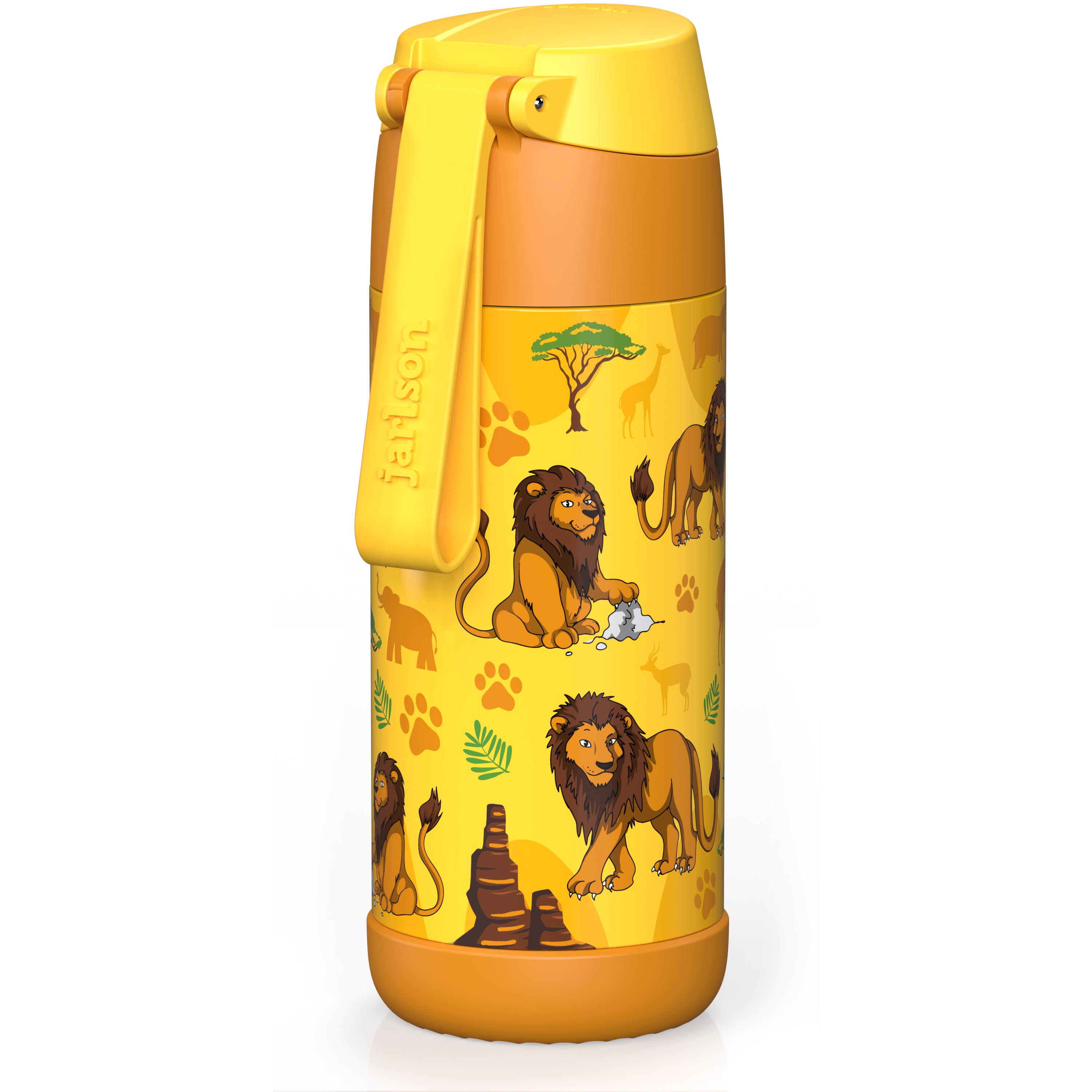 CHARLI Trinkflasche Edelstahl für Kinder mit Strohhalm