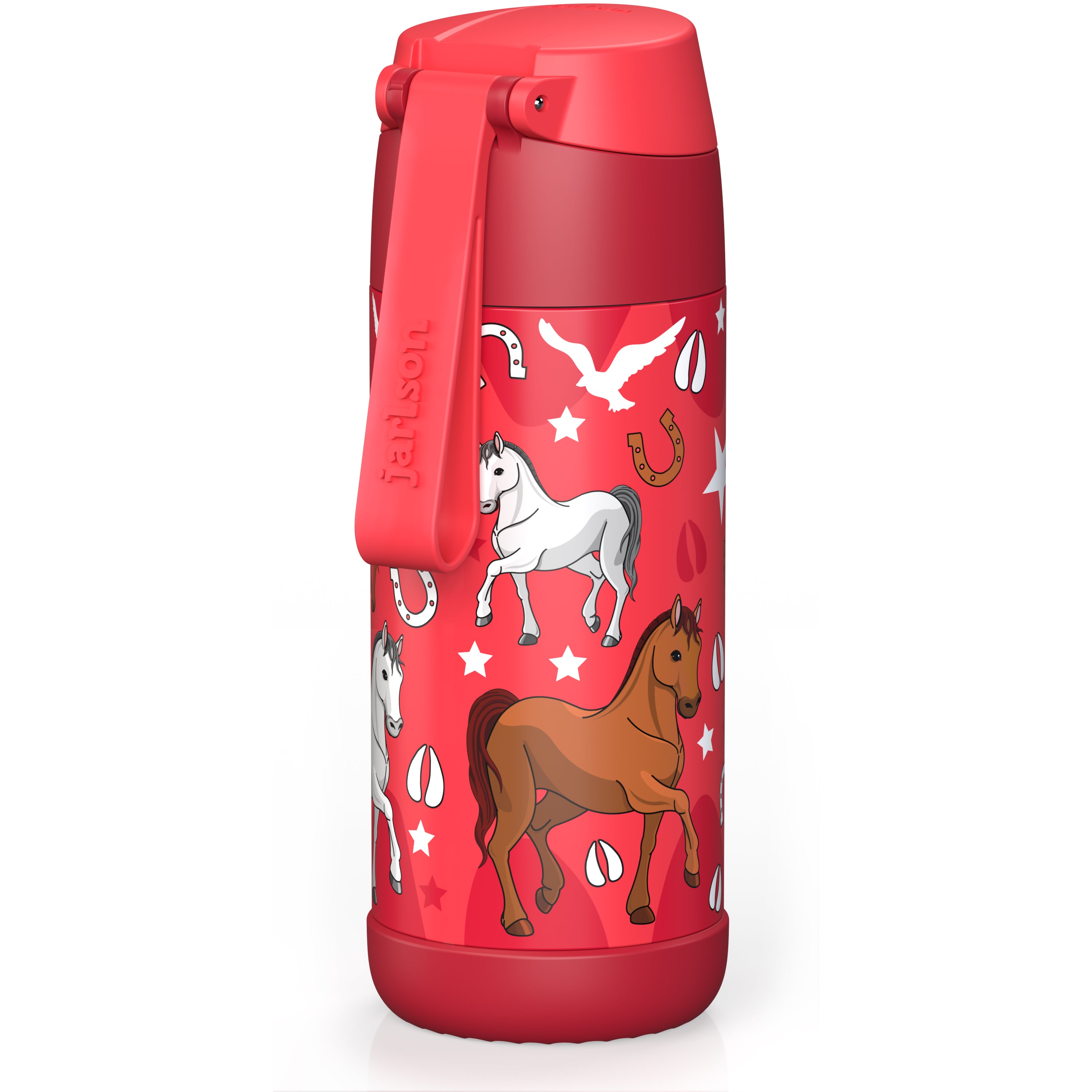 CHARLI Trinkflasche Edelstahl für Kinder mit Strohhalm