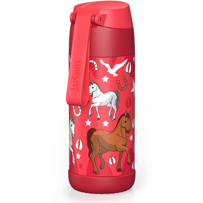 CHARLI Trinkflasche Edelstahl für Kinder mit Strohhalm