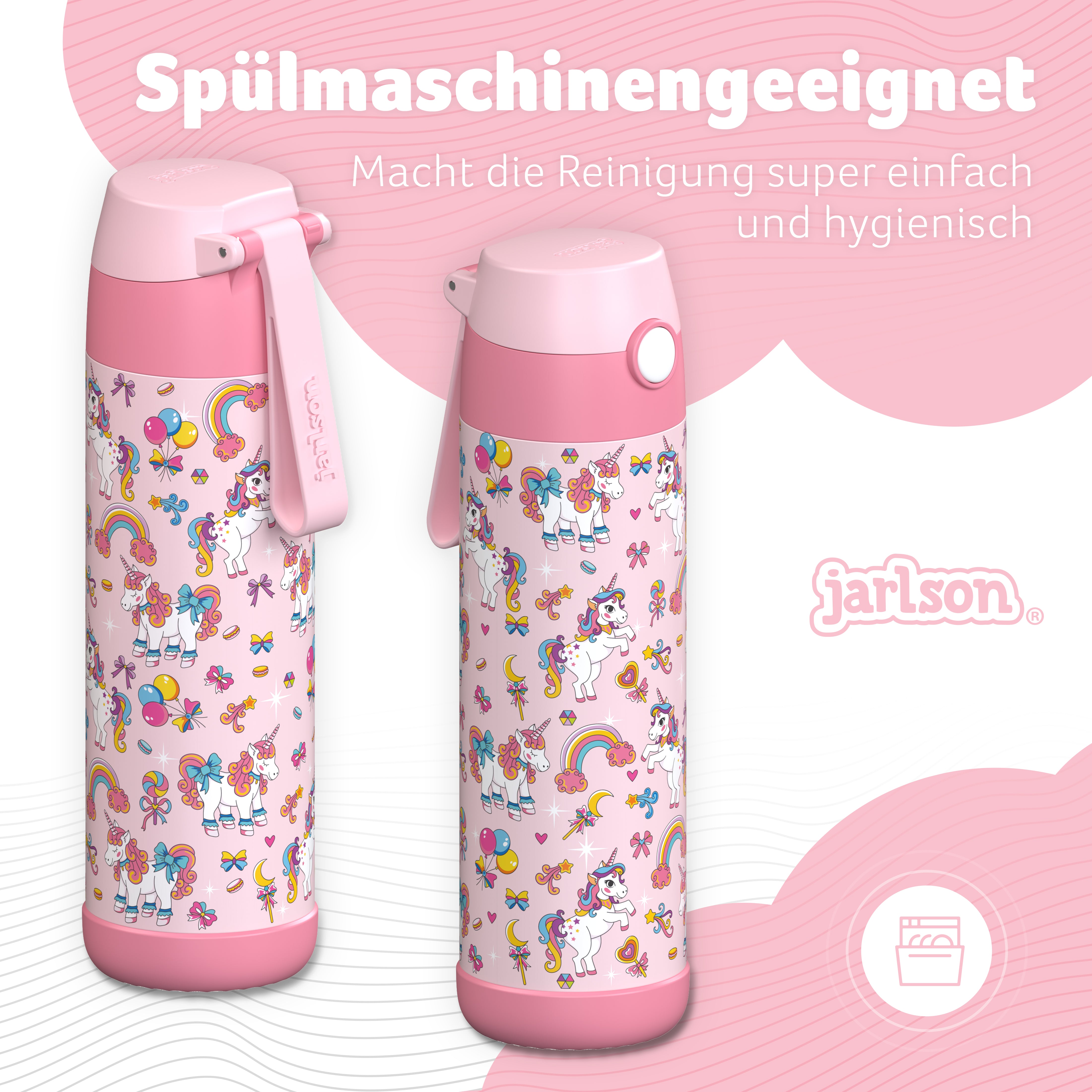 MALI Trinkflasche Edelstahl für Kinder mit Trinkausguss