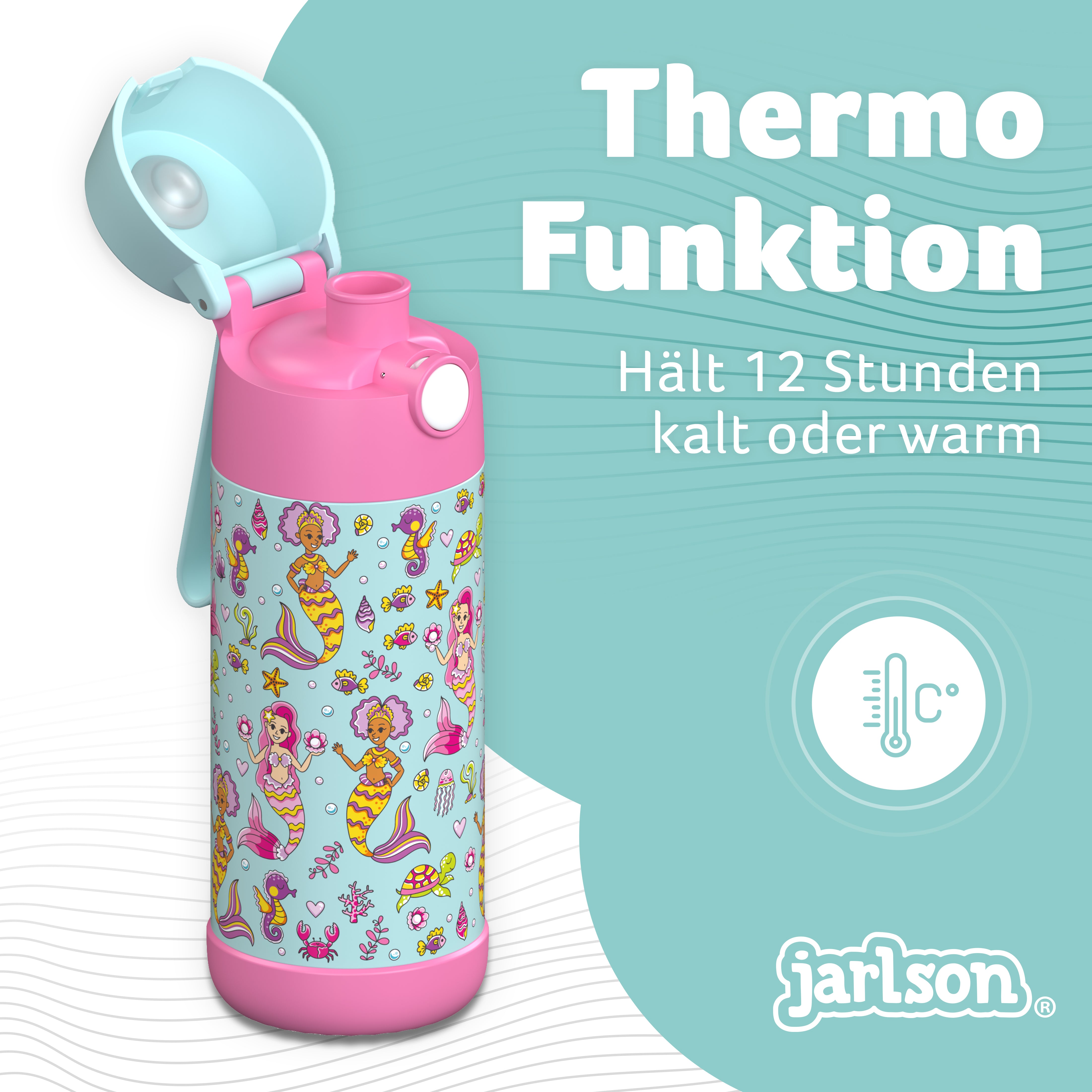 MALI Trinkflasche Edelstahl für Kinder mit Trinkausguss