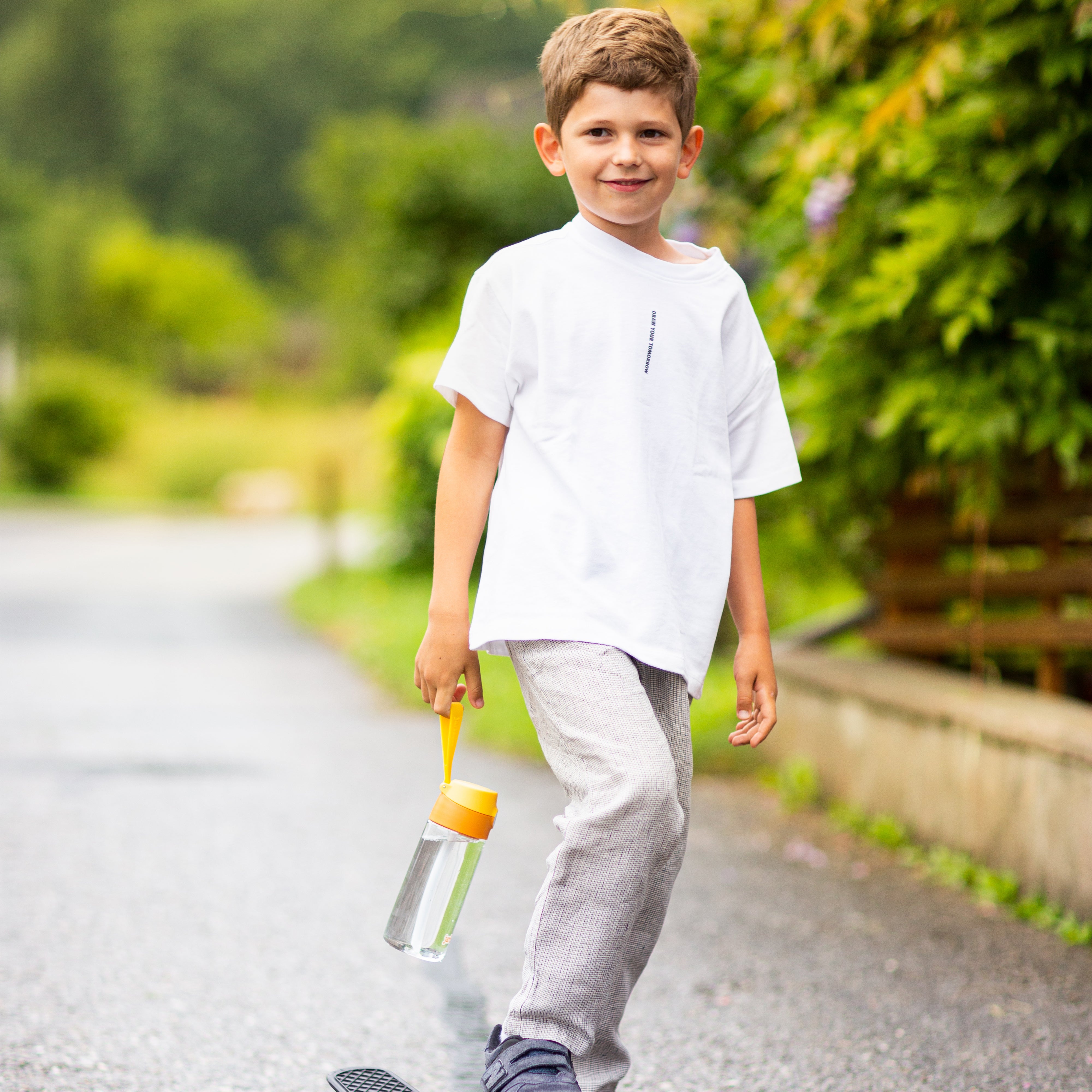 EMI Trinkflasche Tritan für Kinder mit Strohhalm 500ml