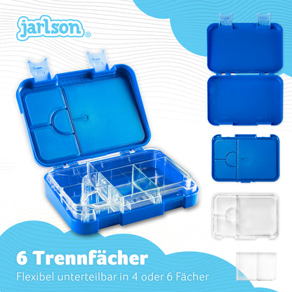 TONI Brotdose für Kinder mit 6 Fächern - Bento Box auslaufsicher