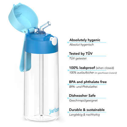 EMI Trinkflasche Tritan für Kinder mit Strohhalm 500ml