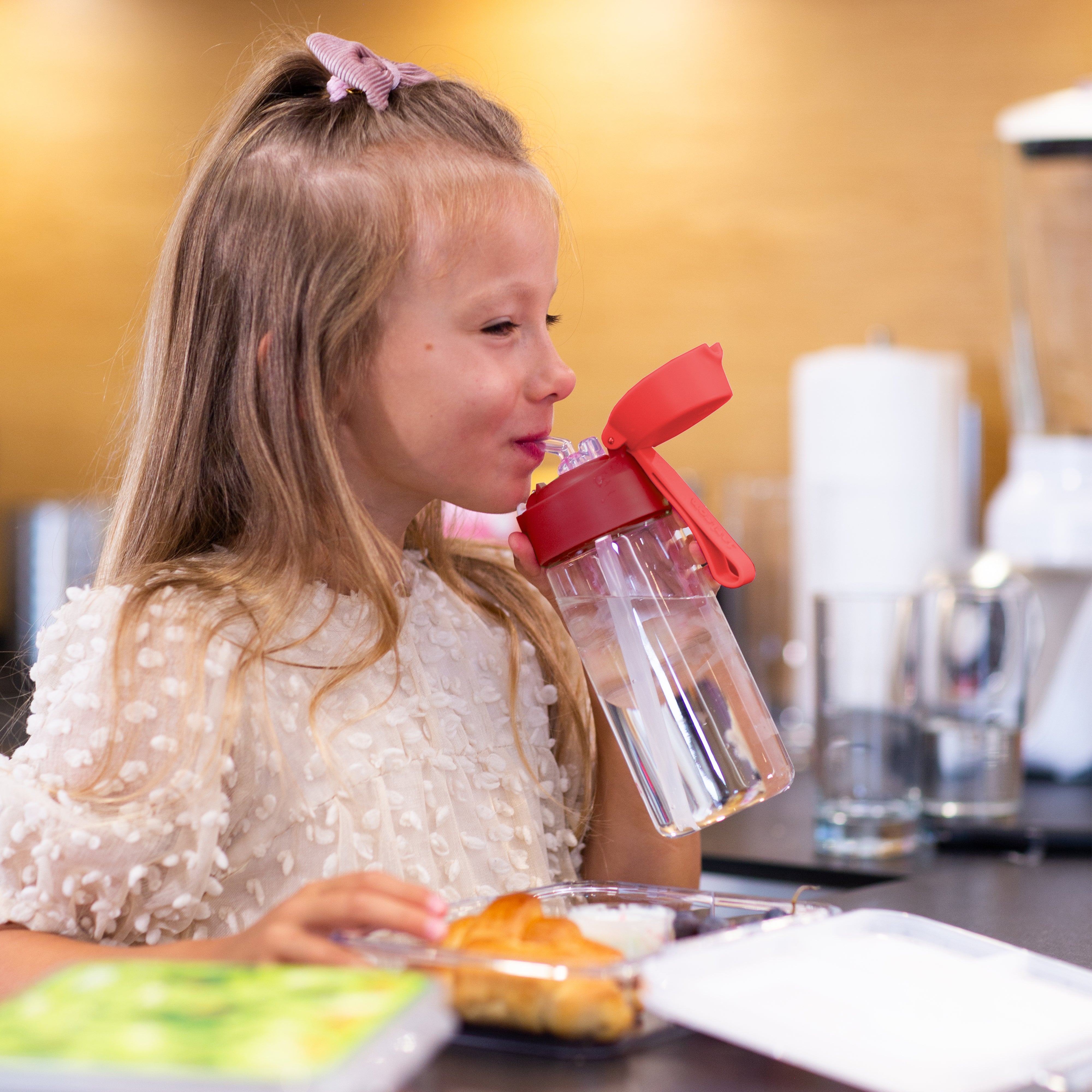 EMI Trinkflasche Tritan für Kinder mit Strohhalm 500ml