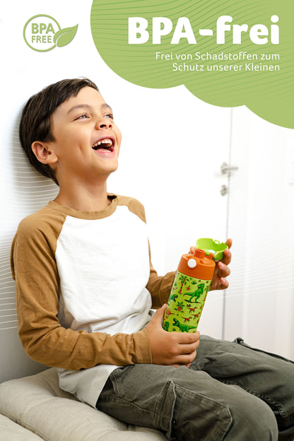 MALI Trinkflasche Edelstahl für Kinder mit Trinkausguss