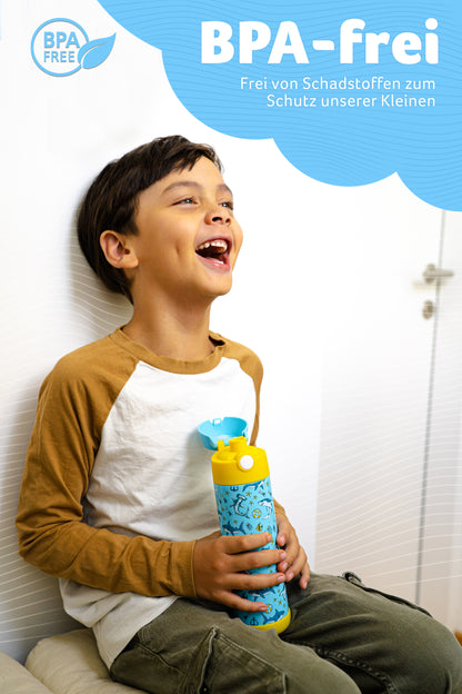 MALI Trinkflasche Edelstahl für Kinder mit Trinkausguss