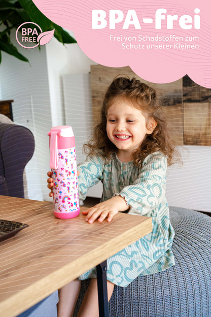MALI Trinkflasche Edelstahl für Kinder mit Trinkausguss