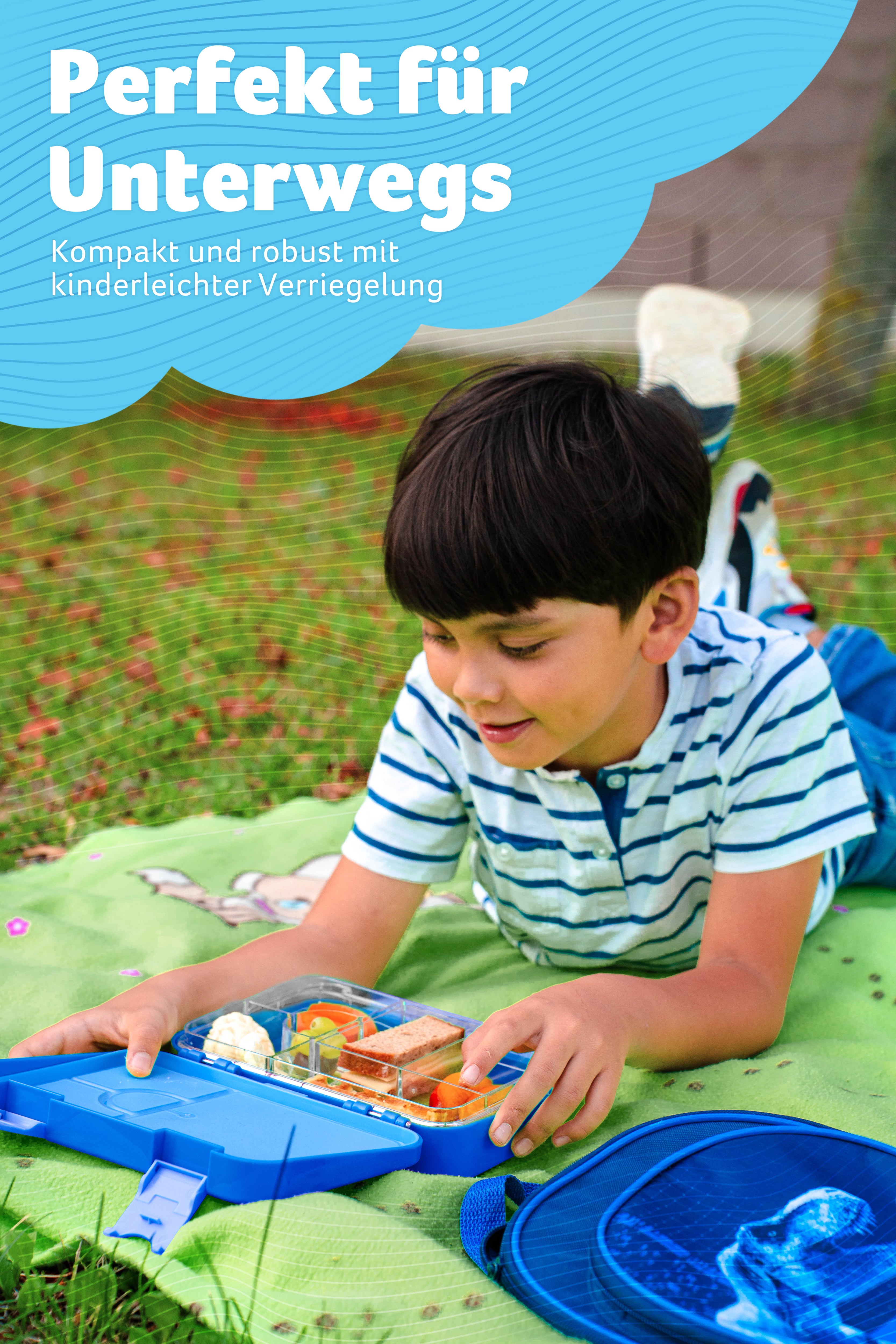 TONI Brotdose für Kinder mit 6 Fächern - Bento Box auslaufsicher