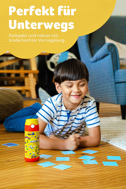 MALI Trinkflasche Edelstahl für Kinder mit Trinkausguss