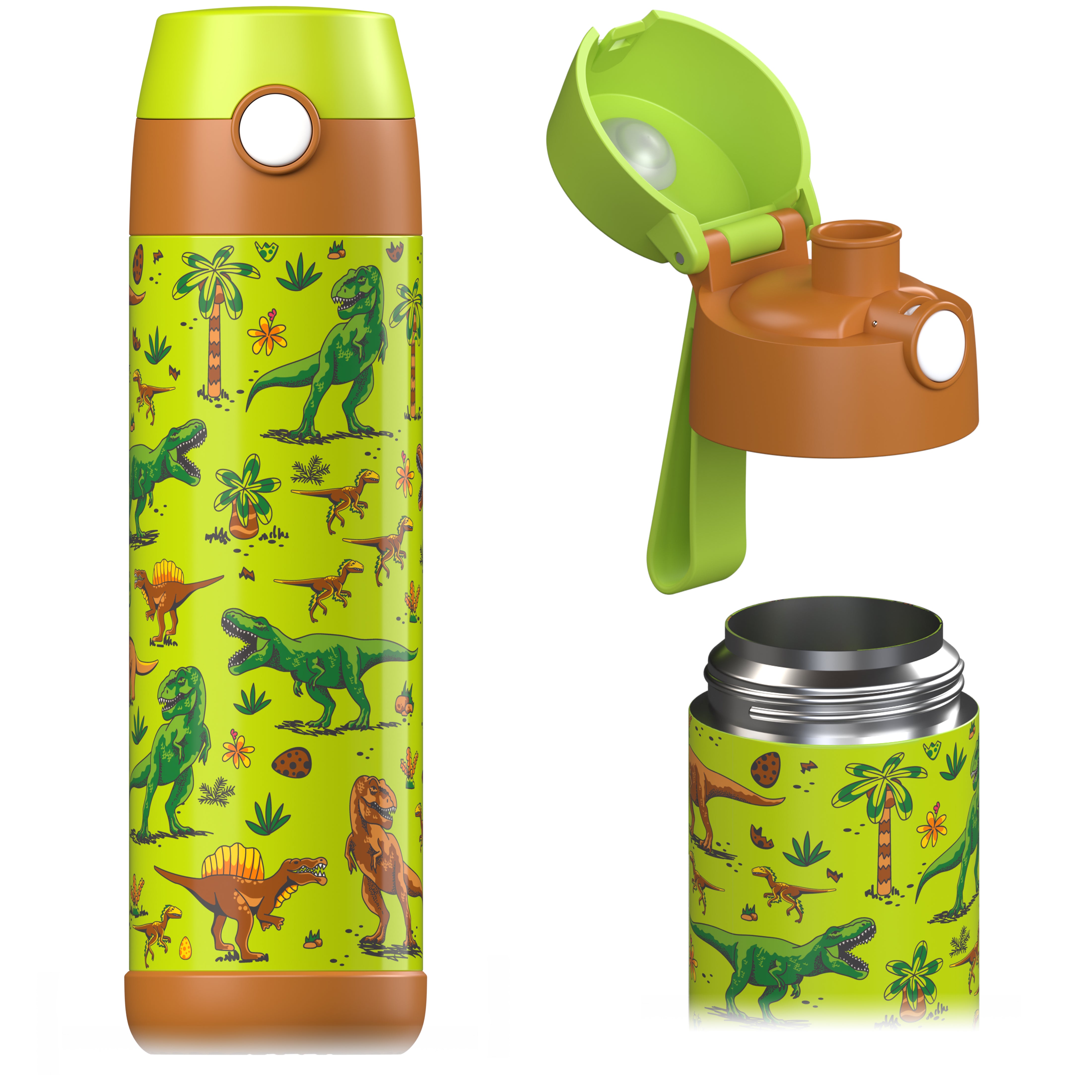 MALI Trinkflasche Edelstahl für Kinder mit Trinkausguss