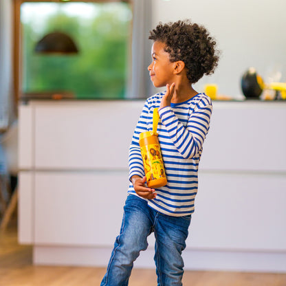 CHARLI Trinkflasche Edelstahl für Kinder mit Strohhalm