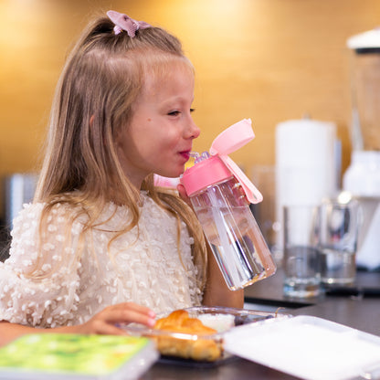 EMI Trinkflasche Tritan für Kinder mit Strohhalm 500ml